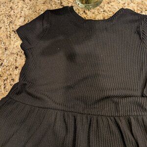 A cute short sleeve black dress